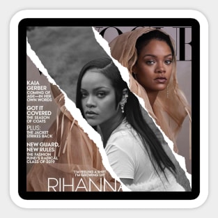 RIHANNA COLLAGE ART Sticker